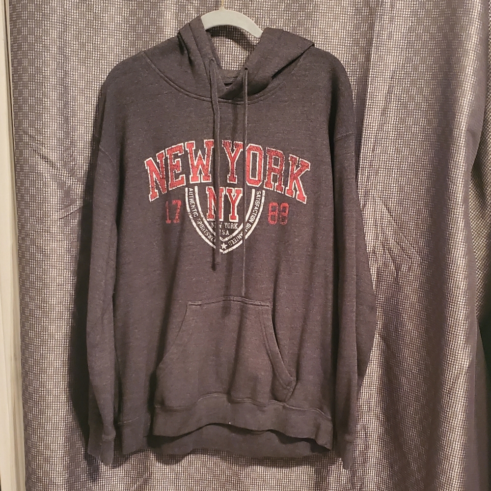 Mens large New York NY 1788 grey hoodie